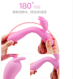 Вібратор із кліторальним стимулятором і підігрівом, еротичні подарунки для жінок, фото 2