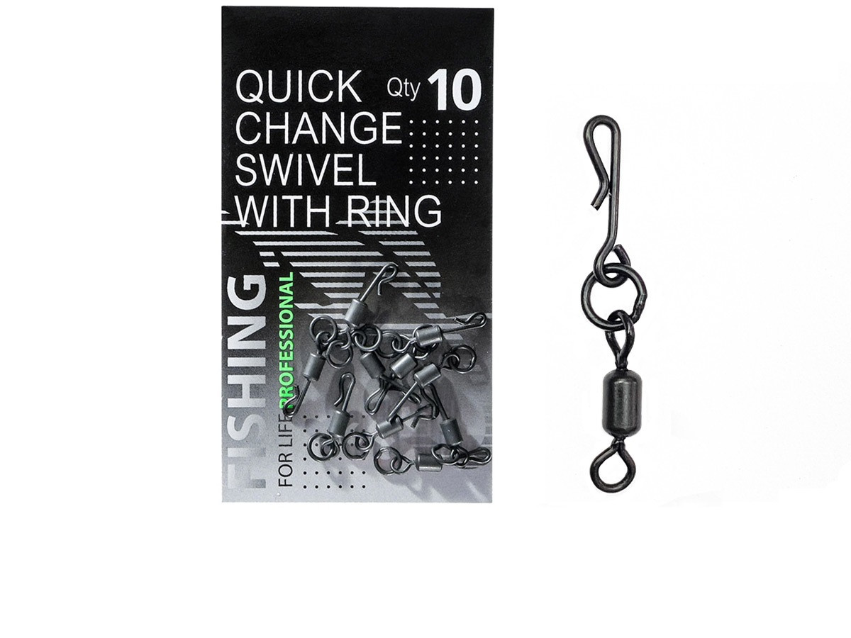 Вертлюг з швидкознімом і кільцем (10шт/уп)
