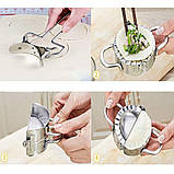 Форма для пельменів/варників з роликовим ножем для тіста з неіржавкої сталі Dumpling Mold (LB-40655), фото 6