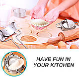 Форма для пельменів/варників з роликовим ножем для тіста з неіржавкої сталі Dumpling Mold (LB-40655), фото 10