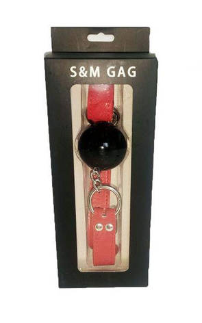 F61407 Кляп Loveshop BREATHABLE BALL GAG BLACK/RED, фото 2