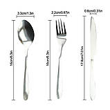 Набір столових приборів вилка/ ложка/ніж у неопреновому чохлі Lancheira рожеві (LB-38568), фото 2