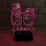 3D світильник з пультом і акумулятором 3D Lamp Флінстоуни (LP-33939), фото 2