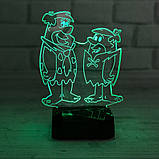 3D світильник з пультом і акумулятором 3D Lamp Флінстоуни (LP-33939), фото 4