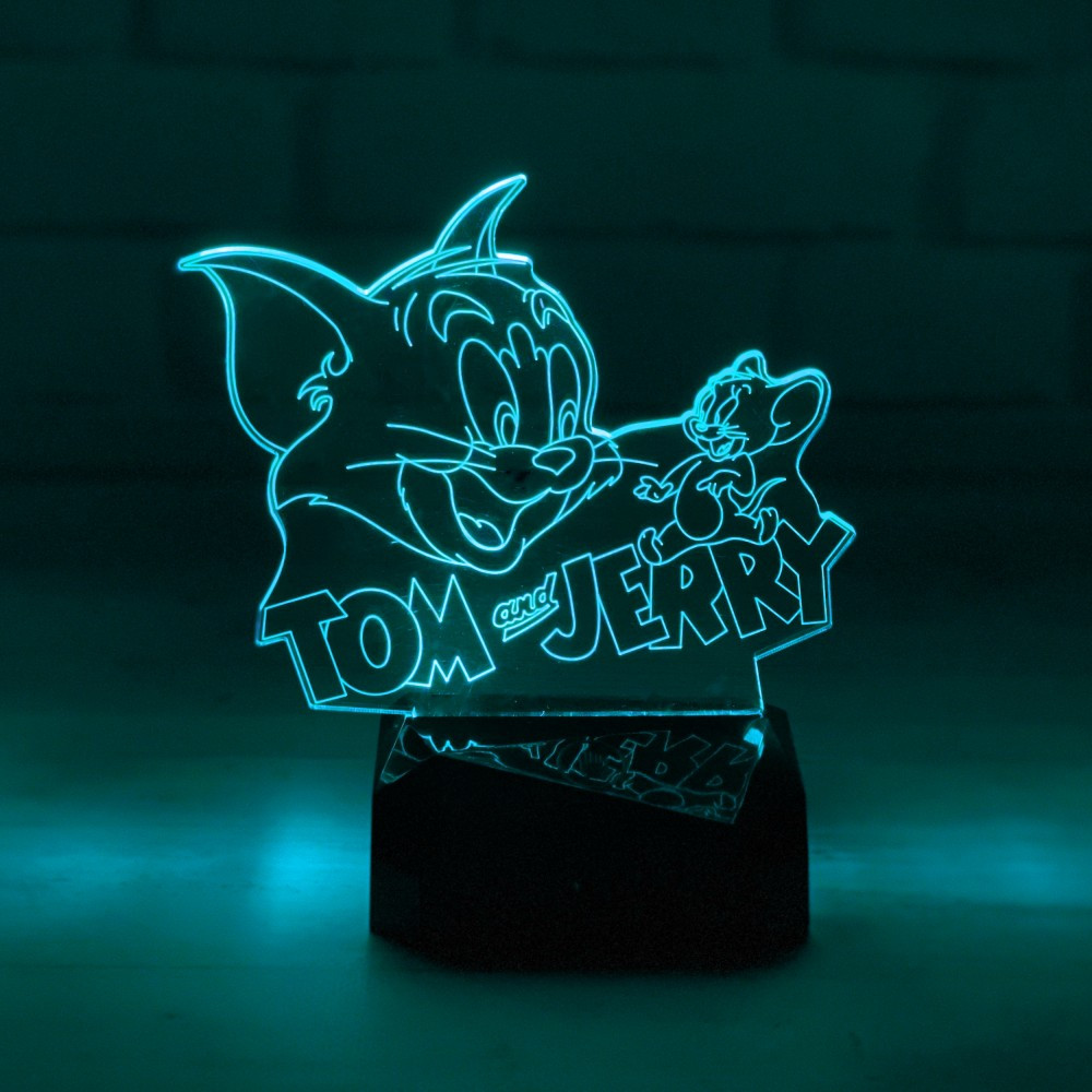 3D-світильник з пультом і акумулятором 3D Lamp Том і Джеррі (LP-33932)