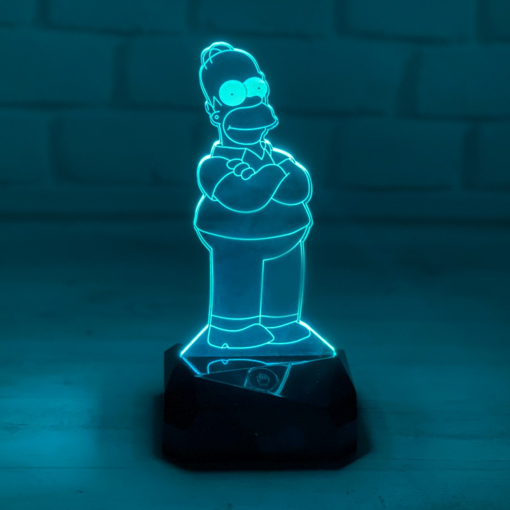 3D світильник з пультом і акумулятором 3D Lamp Гомер Сімпсон (LP-33730)