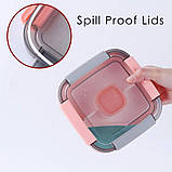 Ланчбокс салатниця OldPAPA Bento 1100 мл рожевий (LB-31144), фото 4