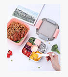 Ланчбокс салатниця OldPAPA Bento 1100 мл рожевий (LB-31144), фото 6