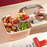 Ланчбокс салатниця OldPAPA Bento 1100 мл рожевий (LB-31144), фото 9