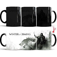 Чашка хамелеон Гра Престолів Winter Is Coming 330 мл BestSeller (LB-30074)