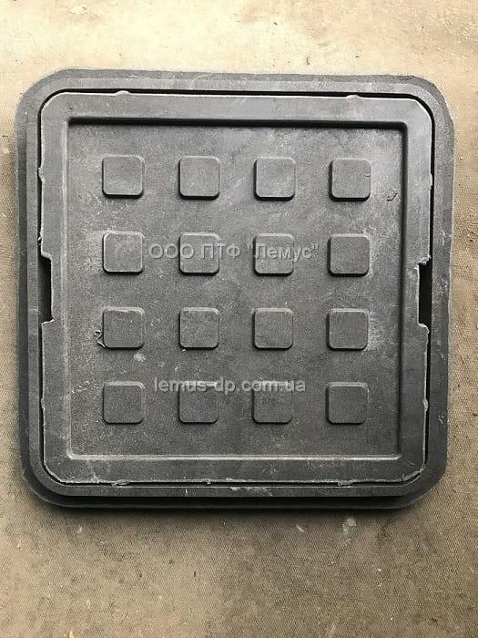 Люк квадратный 300х300мм полимерпесчаный черный без замка: продажа ...