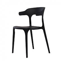 Штабельована стілець LUCKY (Лаккі) чорний монопластик від Concepto