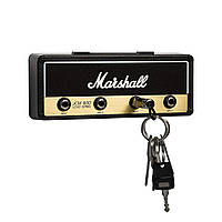 Ключница настенная в виде гитарного усилителя/комбика Marshall с 4 штекерами брелками для ключей (ML-27457)