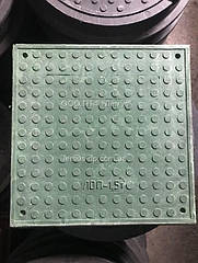 Люк квадратний полімерпіщаний зелений без замка