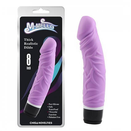 CH34621 силіконовий Вібратор Chisa m mello Thick Realistic Purple, фото 2