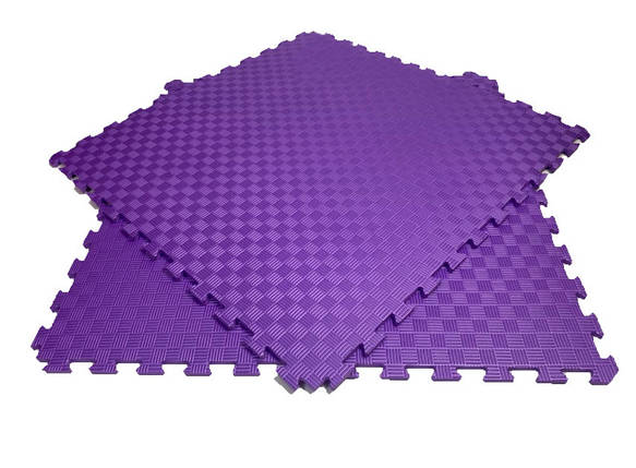 Підлогове покриття м'який теплий килимок-пазли EVA, 100х100х1 см, килимок на підлогу для дітей, Фіолетовий, фото 1