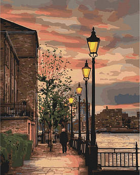 Картина за номерами Набережна Темзи. Англія (Без коробки) ArtCraft 40 х 50 см (10584-AC)