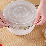 Набір силіконових кришок 6 шт Silicone Stretch Lids прозорі (LB-23120), фото 8