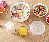 Набір силіконових кришок 6 шт Silicone Stretch Lids прозорі (LB-23120), фото 10
