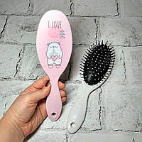 Гребінець дитячий масажний для волосся дівчинки Вемедик Рожевий 22х7 см (8587DD)
