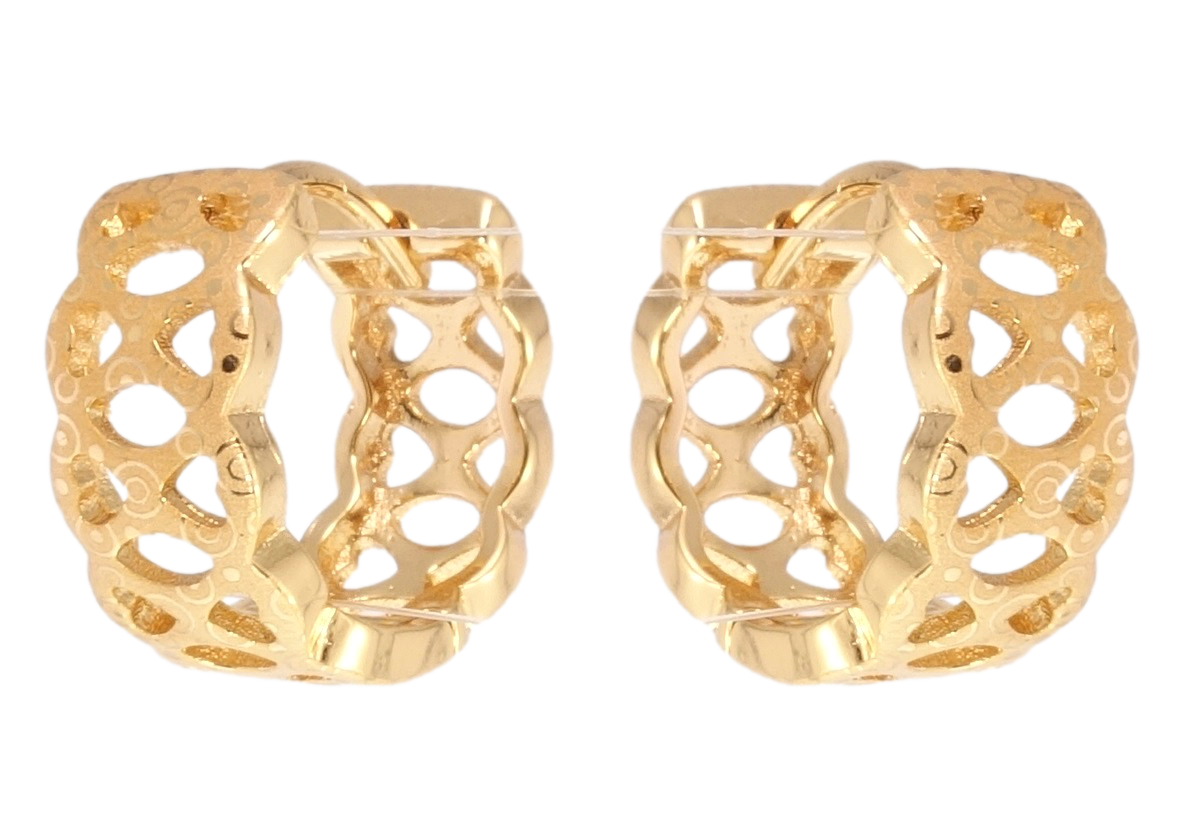Сережки Xuping Позолота 18K колечки "Різний орнамент з напиленням"