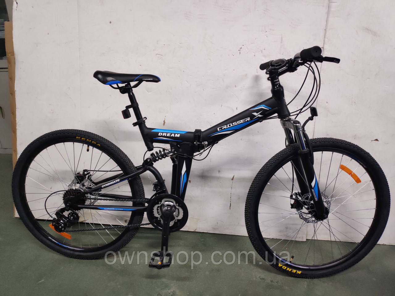 Велосипед Crosser Dream Folding 26"Чорно-синій,горний алюмінієвий складаний