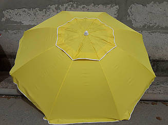 Пляжна парасолька 2.0 м клапан, нахил і чохол Жовта, пляжна