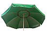 Пляжна парасолька Ø2.5 м повітряний клапан, чохол + бур у ПОДАРУНОК! нейлон, Зелений, зелений, фото 3