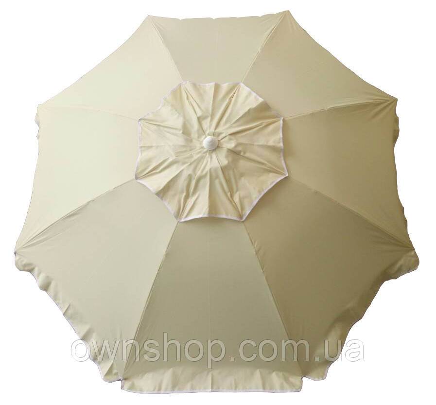 Пляжна парасолька 1,8 м клапан нахилу чохол Пісочний, поліестер, фото 1