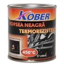 Фарба Kober - Чорна термостійка - 0.2 л