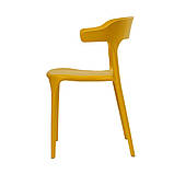 Штабельована стілець LUCKY (Лаккі) жовтий монопластик від Concepto, фото 2