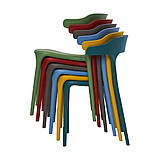 Штабельована стілець LUCKY (Лаккі) білий монопластик від Concepto, фото 4