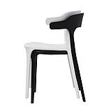 Штабельована стілець LUCKY (Лаккі) білий монопластик від Concepto, фото 3