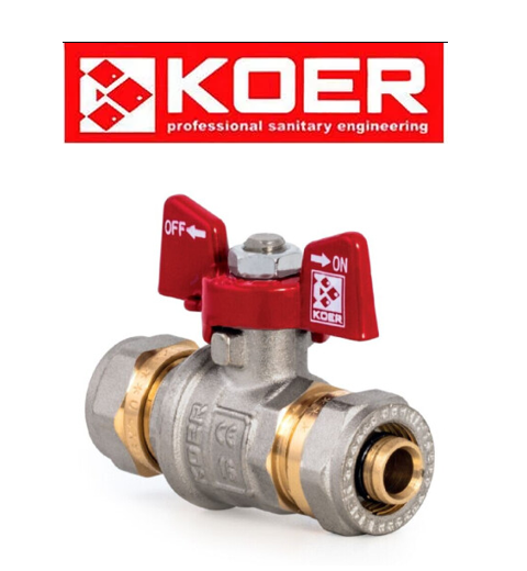 Кран латунний кульовий Koer WING 16×16 KR.353 (Чехія), фото 1