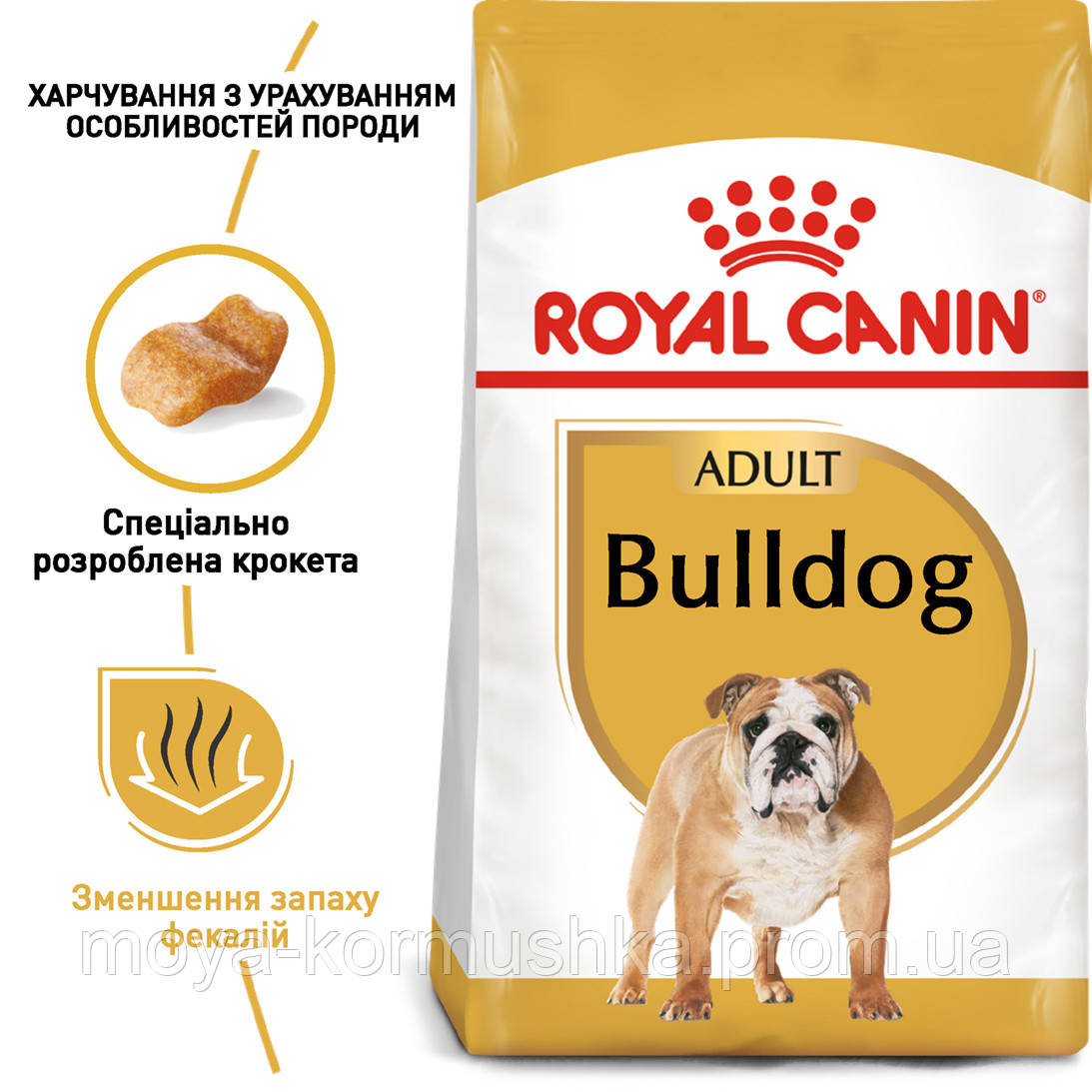 Сухий корм Royal Canin BULLDOG ADULT для дорослих собак породи Бульдог