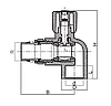 Кран радіаторний кутовий KOER K0158.PRO - 25x3/4 PPR (Чехія), фото 2