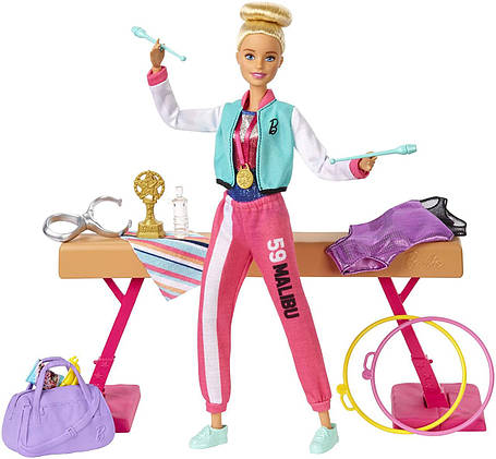 Ігровий набір Лялька Барбі Гімнастка Barbie Gymnastics Balance Beam You can be GJM72, фото 2