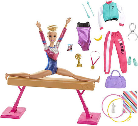 Ігровий набір Лялька Барбі Гімнастка Barbie Gymnastics Balance Beam You can be GJM72, фото 2