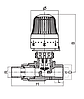 Термостатичний Кран з термоголовкою прямий KOER K0156.PRO - 25x3/4 PPR (Чехія), фото 2