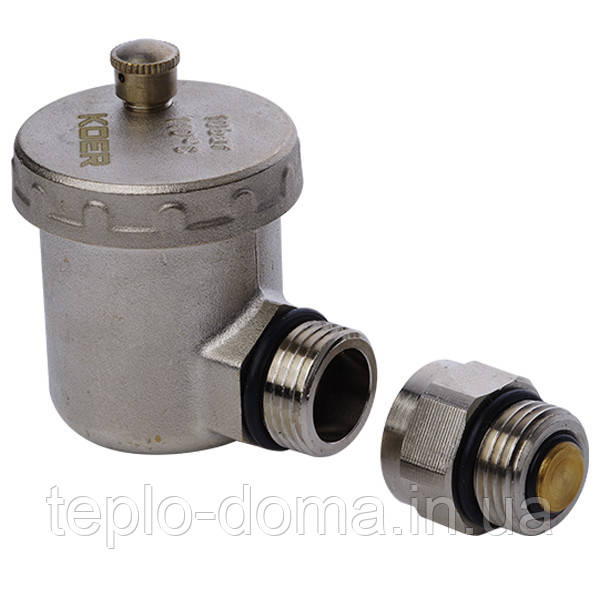 Повітровідвідник KOER KR.1257 1/2" кутовий з клапаном