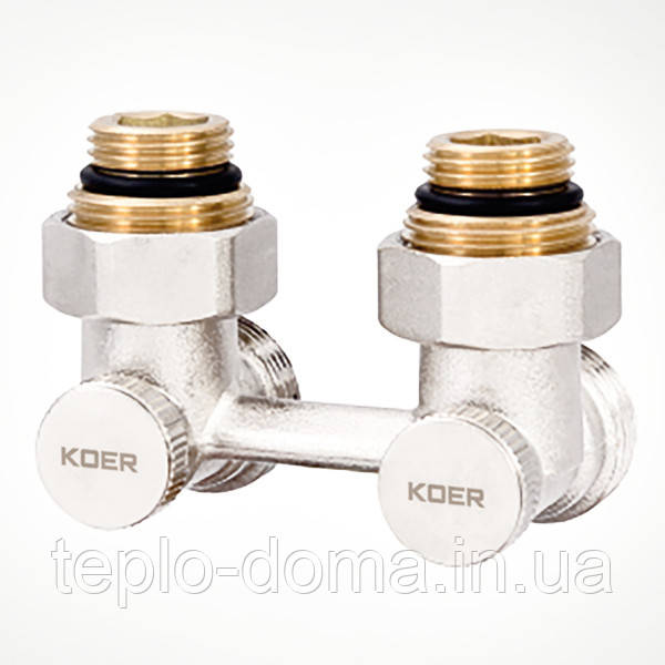 Вузол KR.1132 нижнього підключення радіатора кутовий 3/4" (комплект)