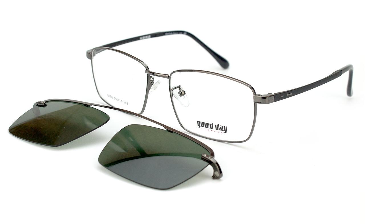 Чоловічі окуляри за рецептом з кліпоном (плюс/мінус/астигматика) лінзи VISION - Корея з покриттями HMC, EMI і UV400