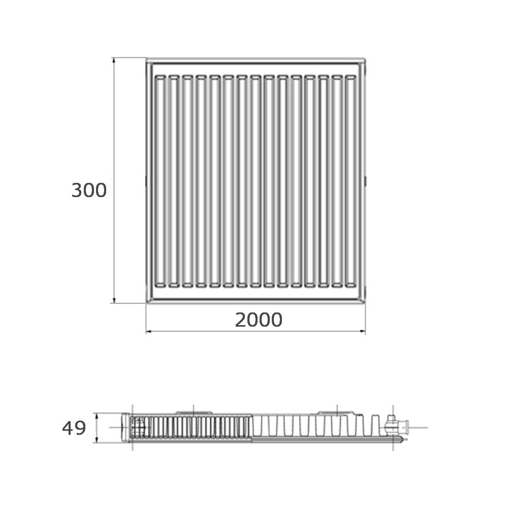 Стальной радиатор отопления AQUATRONIC 11-К 300x2000 мм класс 11 115224 A113002000K - фото 2 - id-p1508466604