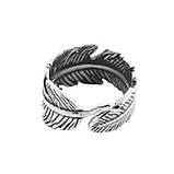 Кільце срібне Перо безрозмірне, фото 2