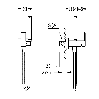 Змішувач для гігієнічного душу TRES Cuadro прихованого монтажу хром латунь 00612301, фото 2