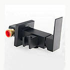 Змішувач для гігієнічного душу TRES Cuadro прихованого монтажу чорний латунь 00612301NM, фото 4