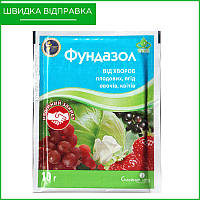 "Фундазол" (10 г) от ТМ "Семейный Сад". Фунгицид для роз, винограда, яблони, свеклы, хвойных к-р. Оригинал