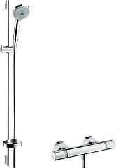 Змішувач для душу із термостатом HANSGROHE CROMA 100 Multi хром латунь з душовим набором 27085000