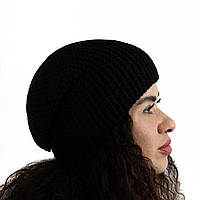 Шапка в'язана Woman's heel чорна (Ш-432-8)