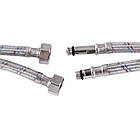 Шланг гнучкий для підключення води ZERIX зв-вн M10x1/2" 80 см 64780 ZX3031, фото 3